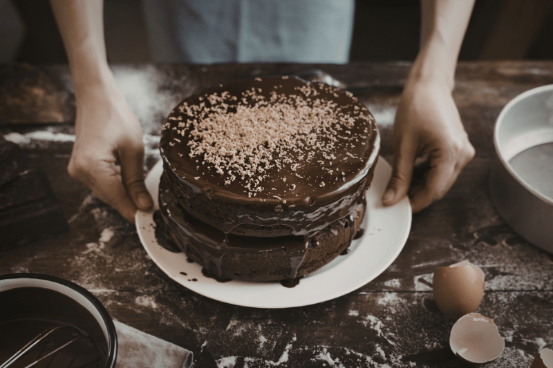 CHOCOLATE GANACHE CAKE